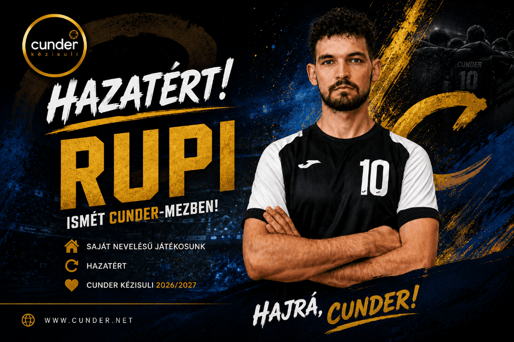 🏠 Hazatért! Ruprecht Benedek ismét Cunder-mezben!